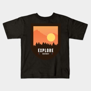 Explore Norway Sticker, for Norway lovers, Explore Kids T-Shirt